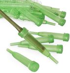 Royal Imports Floral Water Tubes/Vials for Flower Arrangements - Green - 4" (1/2" Opening) - Extendable Style - 100/Pack - w/Caps