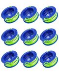 9Pcs Spooled Trimmer Line 16ft 0.08-in Fits for Kobalt KLS 124-03 24-Volt Max Weed Wacker String Trimmer, Dual-line Spool Replace 1504979 1137837