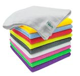 SOFTSPUN Microfiber Cloth - 10 pcs 40x40 cms 340 GSM Multi-Color! Thick Lint & Streak Free Multipurpose Cloths Automotive Microfibre Towels for Car Bike Cleaning Polishing Washing & Detailing