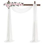 WERTSWF Wedding Arch Drapes Chiffon Fabric Draping Curtain Sheer Backdrop Valance for Reception,Swag,Ceiling,Wedding Table Chair,70 x 550cm