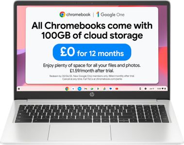 HP Chromebook 15.6" Laptop – 128GB, Mineral Silver