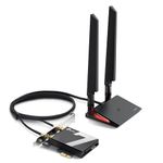 TP-Link Wi-Fi 7 BE9300 PCIe WiFi Card for Desktop PC (Archer TBE550E) - Bluetooth 5.4, WPA3,Tri-Band 9338 Mbps,Multi-Directional Antennas, and USB Drive for Fast Installation (Windows 11 Only)