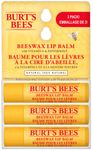 Burt's Bees Moisturizing Lip Balm for Dry Chapped Lips 100% Natural Origin, Original Beeswax with Vitamin E & Peppermint Oil, 3 Tubes, Value Pack