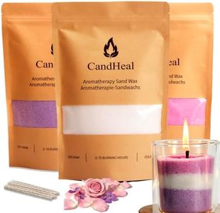 CandHeal Pearled Candle Sand with Wicks,3.3 lb Rose Sand Wax