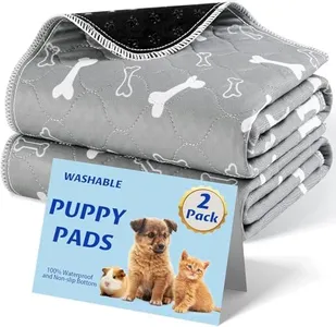 Baodan Washable Dog Pee Pads, 2 Pack Reusable Puppy Pads, Non-Slip Super Absorbent Dog Mat Incontinence Pads for Dog Playpen, Dog Crate - 16” x 24”