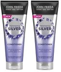 John Frieda Shimmering Silver Conditioner 250 ml for Dull Grey or White Hair with SilverGloss Technology (Pack of 2)