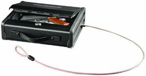 SentrySafe Portable Gun Safe with Key Lock, Gun Safe with Cable and Carrying Handle, 1 Handgun Capacity, PP1K