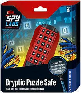 Thames & Kosmos Spy Labs Inc: Cryptic Puzzle Safe Safeguard Secrets, Evidence in Portable Vault | Essential Gadget from The Detective Gear Experts | for Young Investigators