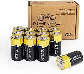 NANFU 7400mAh Heavy Duty C Batteries(12 Count), 1.5V LR14 Batteries, Type C Non-Rechargeable Alkaline Batteries for Flashlights, Toys, Radio, Water Heater, Cooking Utensils