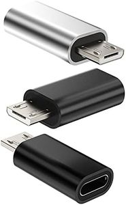 Micro USB Male to Lightning Female Adapter(3pack)for LG V10 Stylo 3 compatible for Samsung Galaxy S7 Active S6 Edge Nexus 5 Android Power Charging Converter for Iphone 7 8 Ipad Charge Cord Port Cable