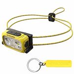 Nitecore NU21 360 Lumen Ultra Lightweight Outdoor Headlamp Dual Beam USB-C Rechargeable Headlight Tag, Red,white,yellow