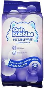Water-Activated Pet Bowl Cleaning Wipes, 30 Pack Foaming for Dog & Cat