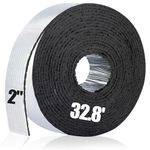 32.8ft Pipe Insulation Tape Wrap - Outdoor Winter Cold Hot Water Pipe Winterizing Self-Adhesive Foam with Aluminum Foil, Heat Preservation Reduce Heat Loss, 2" Wide