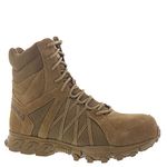 Reebok Men's Trailgrip Safety Toe 8" Tactical Boot with Side Zipper Military & Tactical, Coyote, 6 E