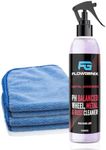 Flowgenix™ Car Wheel Cleaner Spray - Iron Remover Car Detailing Rim Cleaner - Metal Madness 8 oz - PH Balance Brake Dust Remover Wheel Cleaner - Includes 2 Microfiber Towels