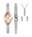 Sekonda Gift Set Womens 19mm Quartz Watch in Rose with Analogue Display, and Silver Ionic Plated Strap 2924G