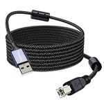 MOSWAG Long Printer Cable 16.4FT/5M Scanner Cable USB Printer Cord USB Type A to Type B Scanner Cord High Speed Compatible with HP,Canon,Epson,Dell,Lexmark,Brother,Xerox,Samsung and More