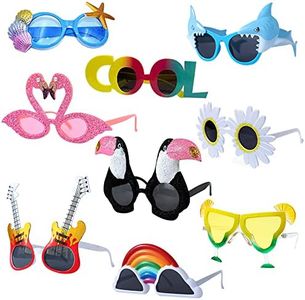 ASNOMY 9 Paia di Occhiali da Sole per Festa Luau, Occhiali Hawaiani Divertenti da Spiaggia, accessori per feste tropicali, Occhiali divertenti per feste estive, accessori di scena per feste