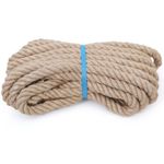 Meidansini 8mm Jute Rope, 98 Feet Natural Hemp Rope Strong and Thick Rope, Twisted Manila Rope Jute Twine for for Crafts, Porch Swing Rope, Hemp Rope for Decor, Railing, Docks, Landscaping