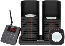 Retekess TD186 Restaurant Pager System, Pagers for Restaurant, 20 Buzzers, 600M Range, Anti-Dumping Design, 3 Volume Levels, 3 Vibration Intensity Levels, Buzzer System for Food Truck, Hotel, Bar