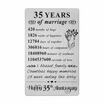 Resdink 35th Wedding Anniversary Card Gifts for Him Her Husband Wife, 35 Year Anniversary Card for Men Women, Happy 35th Anniversary