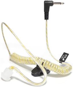 HYS Surveillance Listen Only Balanced Armature 3.5mm Earphone, Soft in-Ear Dynamic Single Law Enforcement Earpiece/Headset for Two-Way Radios, Transceivers and Shoulder Speaker Microphones
