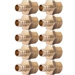 SharkBite UC120LFA10 1/2" Male PEX Barb Fitting (10-Pack), Brass