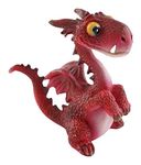 Top Collection Miniature Fairy Garden and Terrarium Mini Dragon Statue, Red