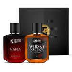 Beardo Whisky Smoke Perfume 50ml & Mafia Perfume 50ml Combo | Long Lasting Perfume For Men | Spicy, Woody - Oudh Scent | Best Date Night Fragrance Gift Set | Rakhi Gift for Brother | Friendship Day Gift