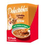 Delectables Stew Lickable Wet Cat Treats - Chicken & Veggies - 12 Pack