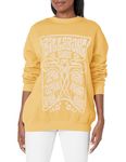 Billabong Women's Ride in Oversized Crew Neck Sweatshirt, Gold Coast, XS