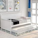 Merax Wood Daybed with Trundle, Twi