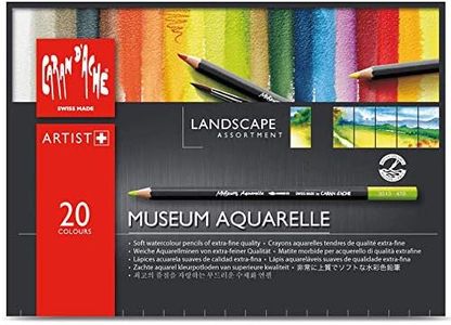 Caran D'Ache Museum Aquarelle Landscape Pencils - Assorted Colours (Pack of 20)