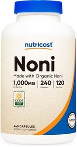 Nutricost Noni Capsules 500mg 240 Capsules - CCOF Certified Made with Organic Noni, Non-GMO, Gluten Free