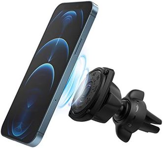 Ringke Power Clip Air Vent Magnetic Car Phone Holder Mount - Double Knob Technology 360 Rotation Air Vent and Dashboard Stand [2 in 1] Compatible with iPhone, Android, Galaxy, LG, Tablets