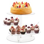 Cupcake Stand 2 Tier Acrylic Cupcake Tower Display Premium Cupcake Holder Dessert Tree Tower for Birthday Cady Bar Party Décor Weddings Birthday Parties Events (Premium Acrylic 12")