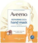 Aveeno Repairing cica hand mask with prebiotic oat and shea butter for extra dry skin, paraben-free and fragrance-free, 1.0 Count (Pack of 36)