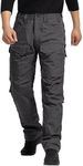 FREE SOLDIER Outdoor Men Teflon Scratch-Resistant Pants Four Seasons Hiking Climbing Tactical Trousers(Gray 36W/31.5L)