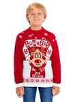 HSA Boys Girls Kids Children Unisex Christmas Xmas Knitted Novelty, Retro, Elf, Football Jumper Sweater Gunners Christmas Xmas 2018 Exclusively to Ltd for Ages 2-14 Years