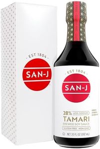 San-J - Gluten Free Tamari Soy Sauce with 28% Less Sodium - Specially Brewed - Made with 100% Soy - 20 oz. Bottle