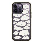 CASETiFY Impact iPhone 14 Pro Max Case [4X Military Grade Drop Tested / 8.2ft Drop Protection] - Cute Clouds by eggsdoodz - Glossy Black