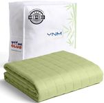 YnM King Size Cooling Weighted Blanket for Adults (88x104 Inches, 50 Pounds, Matcha Green), Perfect for Hot Sleepers with Cooling Rayon/Glass Beads, Heavy Bed Blanket for Couple on Queen or King Bed