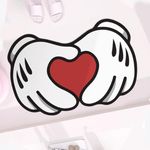 Yangyuq Cute Love Heart Anime Bath Mat, 24x16 inch Diatomite Rug for Bedroom Kitchen Preppy Dorm Decor, Non Slip Washable Quick Drying Floor Rug, Funky Unique Bathroom Decor (Love in Hand)