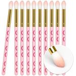 LLBA Lash Shampoo Brushes Set, Eyelash Cleansing Brush For Cleansing Eyelash Extension, Soft and Comfortable Facial Makeup Remover Tools (Pink, Pack of 10)