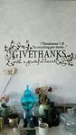 Gadgets wrap Bible Verse Give Thanks with A Grateful Heart Thanksgiving Wall Appointment Vinyl Decal Stickers, Z2057