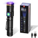 DARKBEAM UV Light Torch Ultraviolet Flashlight Rechargeable 365nm, Wood's Lamp Black Light Blacklight Portable Mini Handheld LED Pet Urine Ringworm Detector, Resin Curing, Pocket-Sized