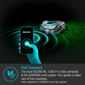 Gardena SILENO Life Robot Lawn Mower – 1000m² Automatic Cutting