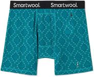 Smartwool Men's Merino Wool Print Boxer Brief Boxed (Slim Fit), Deep Lake, X-Large