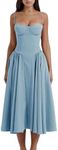 Women Spaghetti Strap Corset Dress 