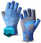 Tough Outdoors UV Fishing Gloves - Fingerless Fishing Gloves Men & Women - UPF 50+ Sun Gloves - UV Protection Kayaking Gloves - Sun Protection Fishing Gloves - Paddling Gloves & Sailing Gloves